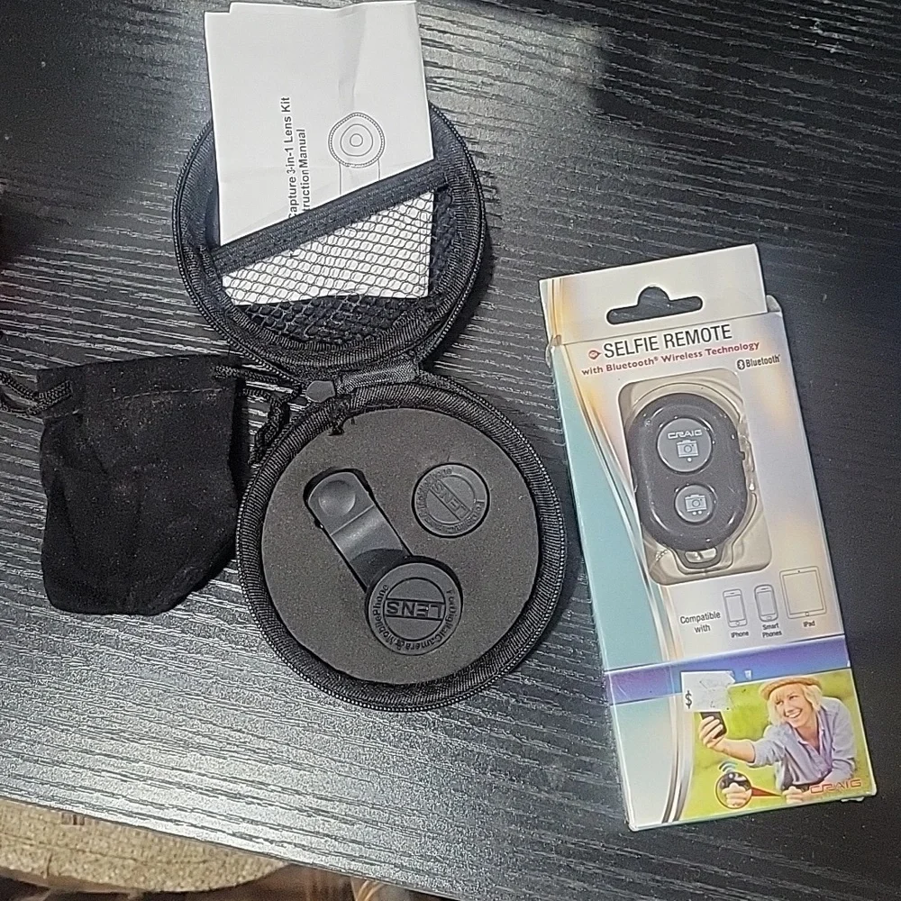 Selfie Remote & lenses for phone